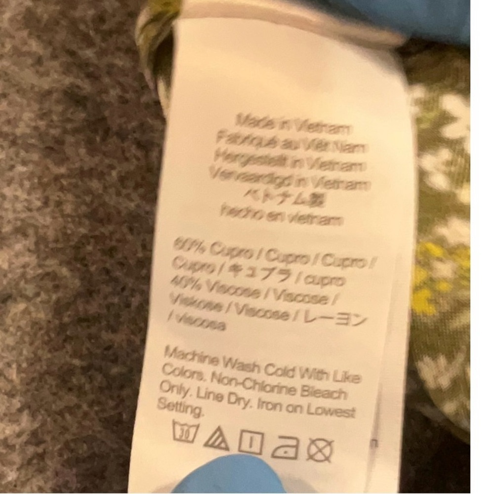 J.Crew Cupro Blend Slip Dress Floral Mini Yellow Black NWT 4 Lightweight Summer - Picture 7 of 7